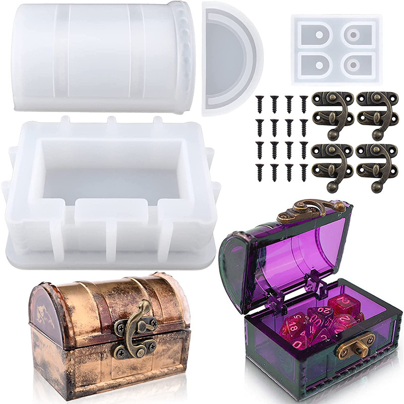 Craft Embellishment Storage - DIY saklama kutusu silikon kalıp seti