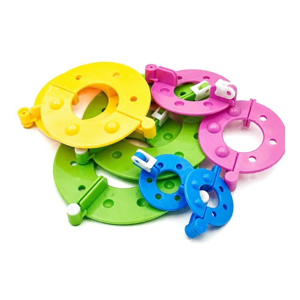 Pom Pom Maker Tool - 4 Boyutta Ponpon Yapma Seti Renkli