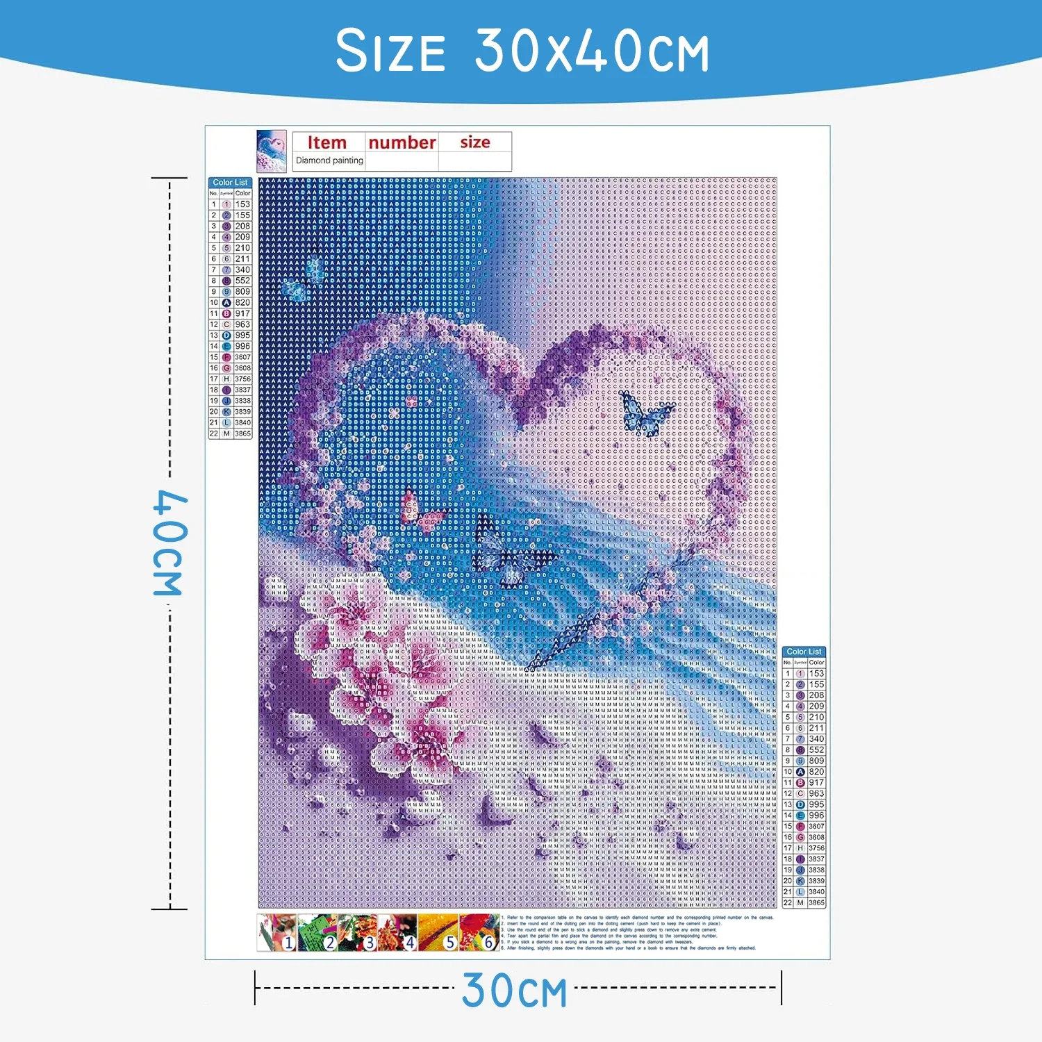 1 adet çerçevesiz Elmas Boyama - Embroidery Embellishments incelemesi ve fiyatı
