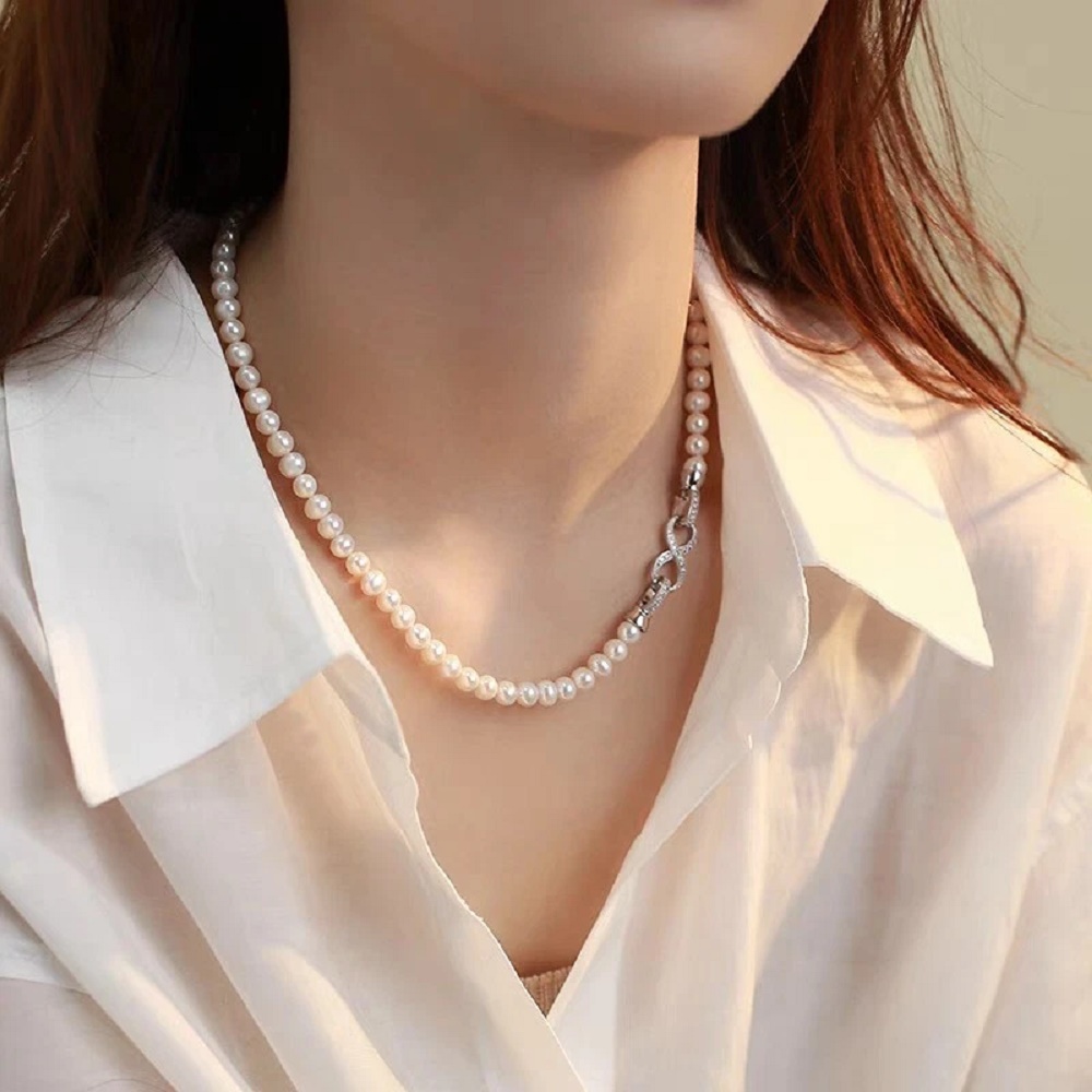 Doğal İnci Kolye Akoya AAA 6-7 - Pearl Trim Chain incelemesi ve fiyatı